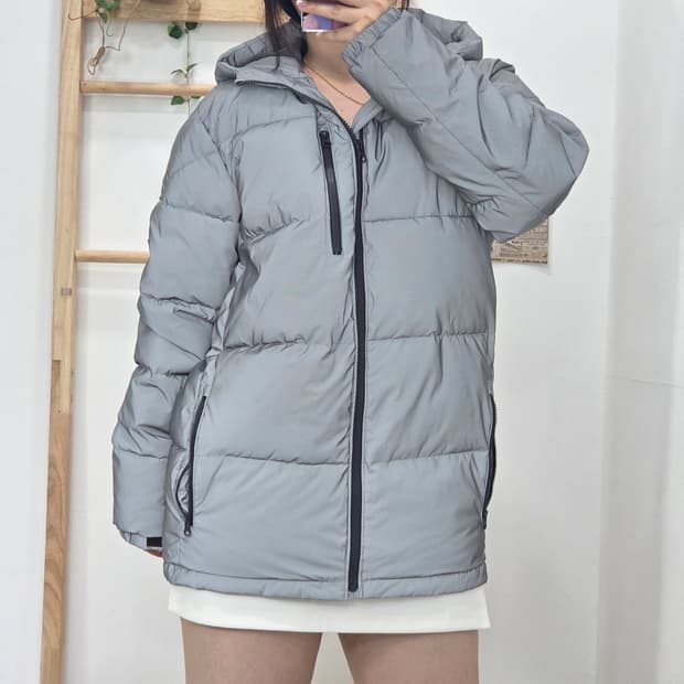 [프립]XXL/GAP KIDS (갭 키즈) 메탈릭 그레이 패딩 점퍼