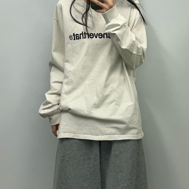 디스이즈네버댓 화이트 스펠아웃 긴팔티