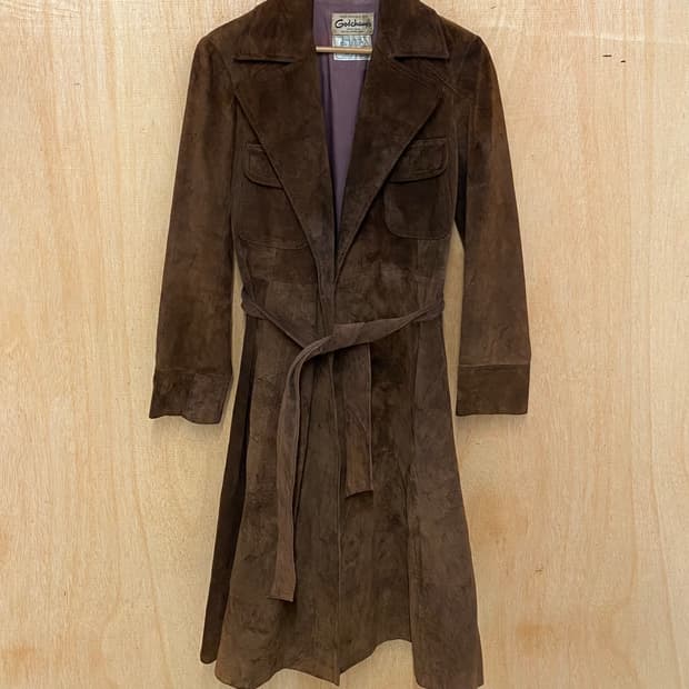 60~70's Godchaux’s suede robe coat 가죽 코트