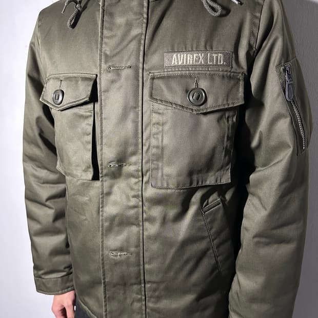 Avirex Field Hooded Jacket (Khaki)