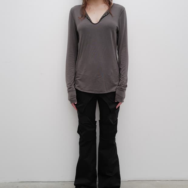 [택,새상품] 오픈와이와이 게더드 부츠컷 팬츠 