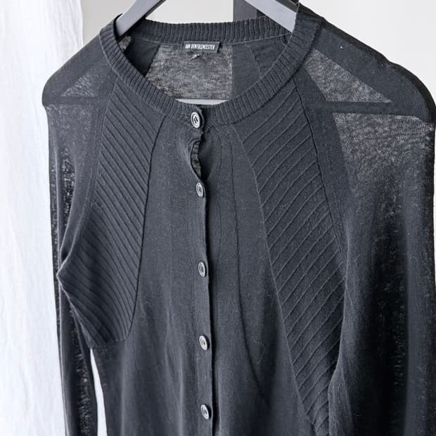 ann demeulemeester linen cardigan