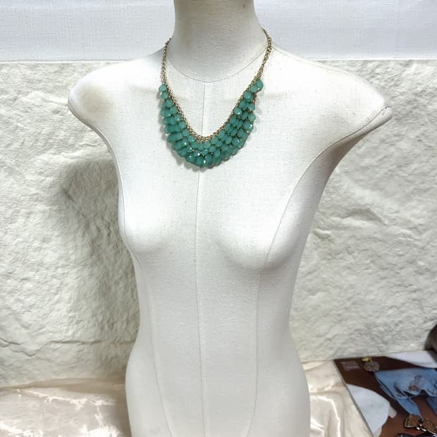 빈티지 중세 오리엔탈 이타리아 브레이드 쿠바체인 목걸이