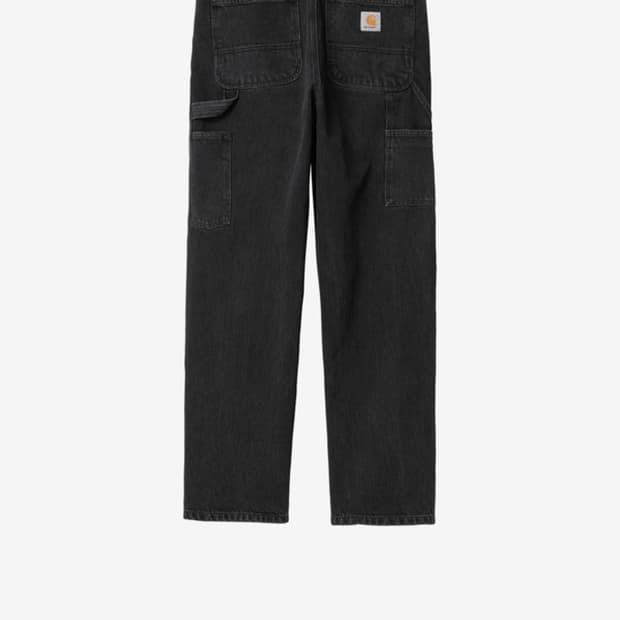 칼하트윕 더블니 팬트 스미스 블랙 워시드