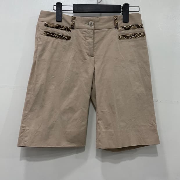 돌체앤가바나 리얼 파이썬 가죽 트리밍 쇼츠 38