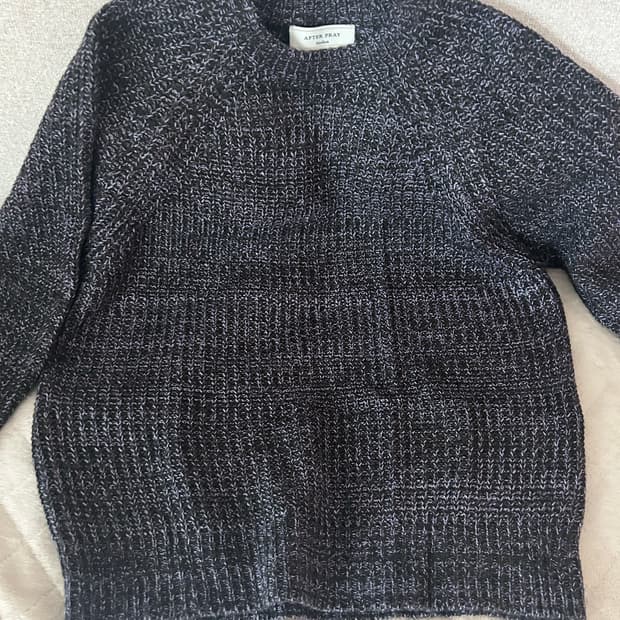 에프터프레이 인타르시아 니트 다크라벤더 