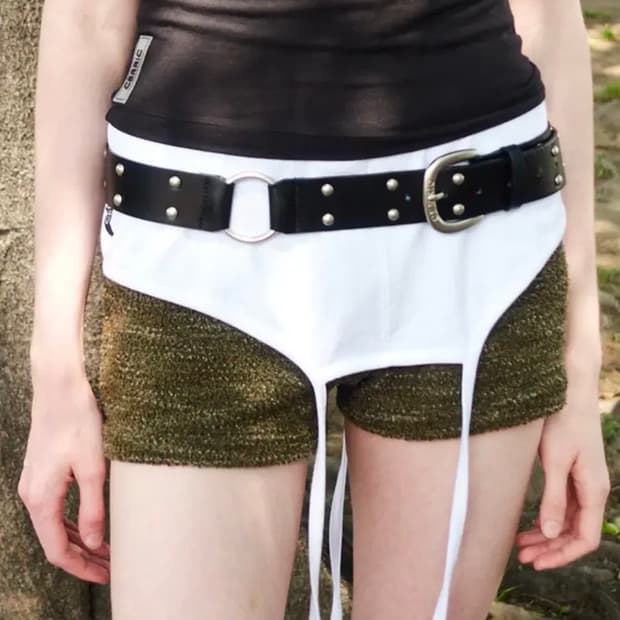 CERRIC 세릭 투링 스터드 벨트 블랙