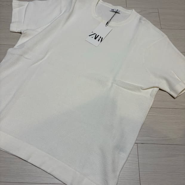자라 니트 반팔 티셔츠 L