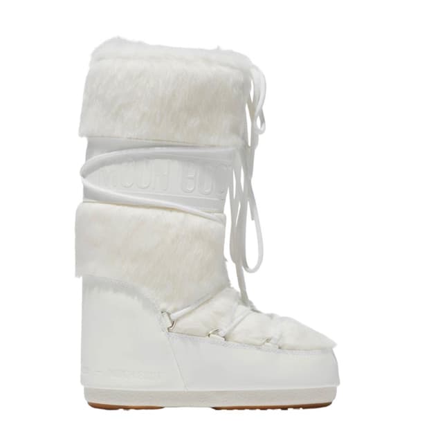 문부츠 아이콘 포우 퍼 화이트