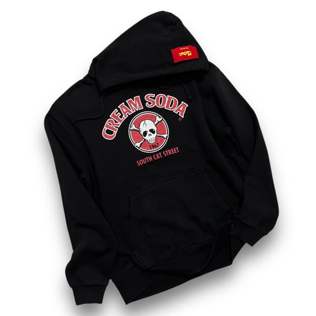 크림 소다 00s 사우스 캣 스트릿 스컬 로고 다크 후디
