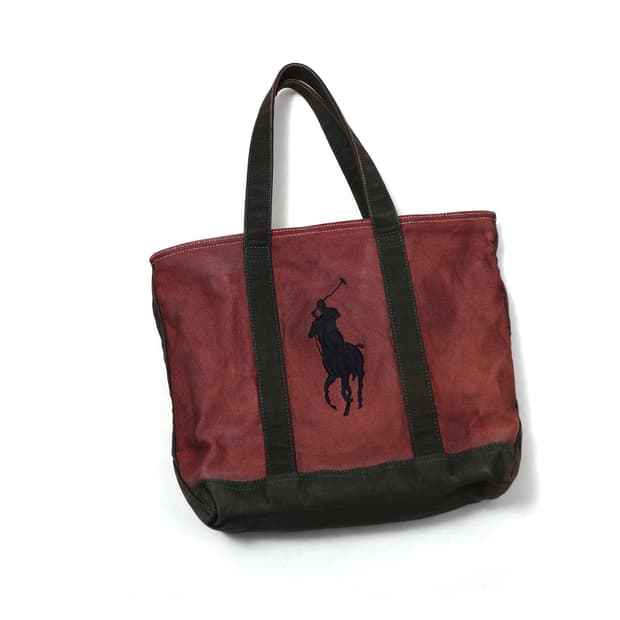 POLO RALPH LAUREN 멀티컬러 빅포니 캔버스 숄더백