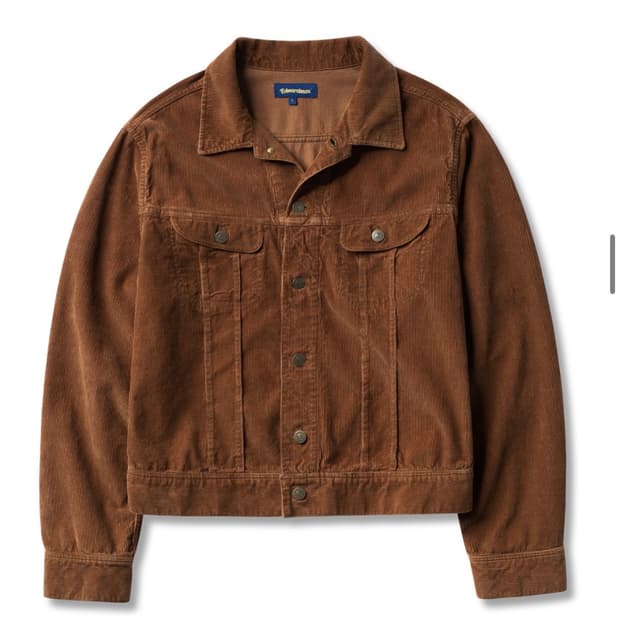 에드워드맥스 코듀로이 트러커 자켓 워싱 카멜 L