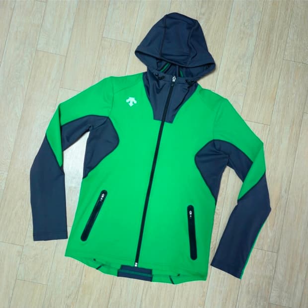그린) 데상트 러닝 후드집업 져지
