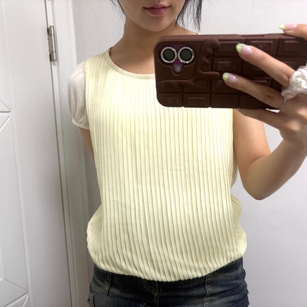 vintage cream ruffle blouse