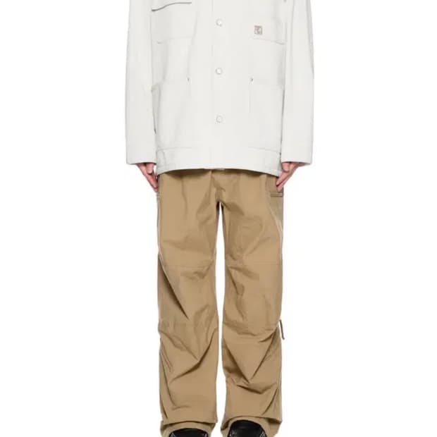 [50] 우영미 25SS 화이트 레더 칼라 데님 코트 - 50% 할인가