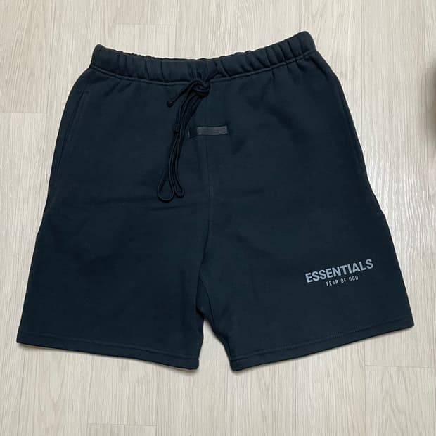 피어오브갓 에센셜 블랙 기모 반바지 XS