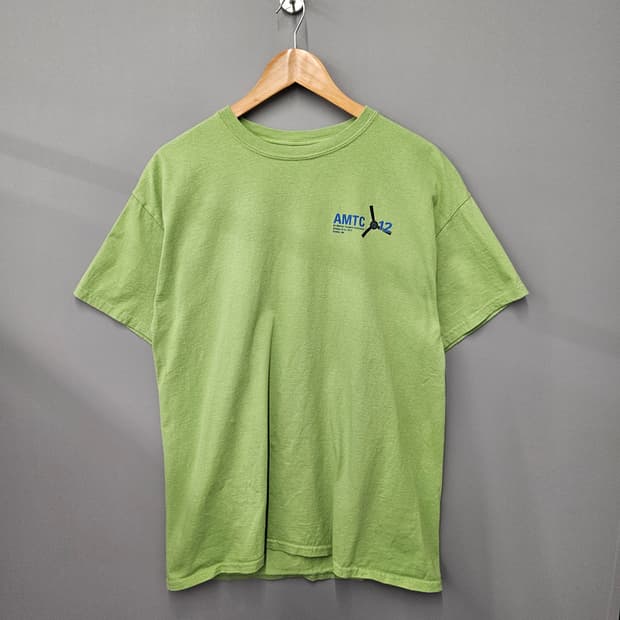 USA 90's Seattle 그래픽 프린팅 빈티지 반팔티 그린