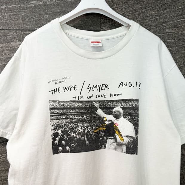 16SS Supreme x Antihero Pope Tee  슈프림 