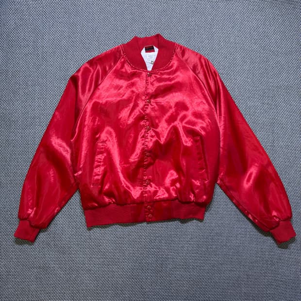 80s USA 사틴 베이스볼 점퍼