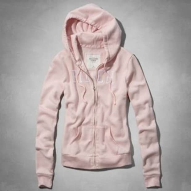 아베크롬비 딸기우유핑크 후드집업 M