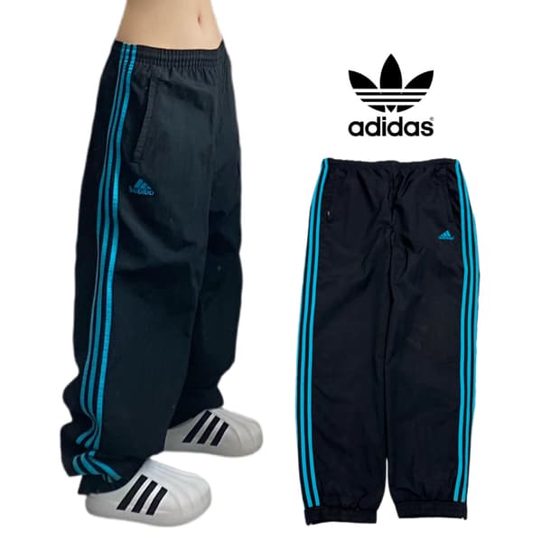 아디다스 90s 삼선 올드스쿨 검하 바람막이 트랙팬츠