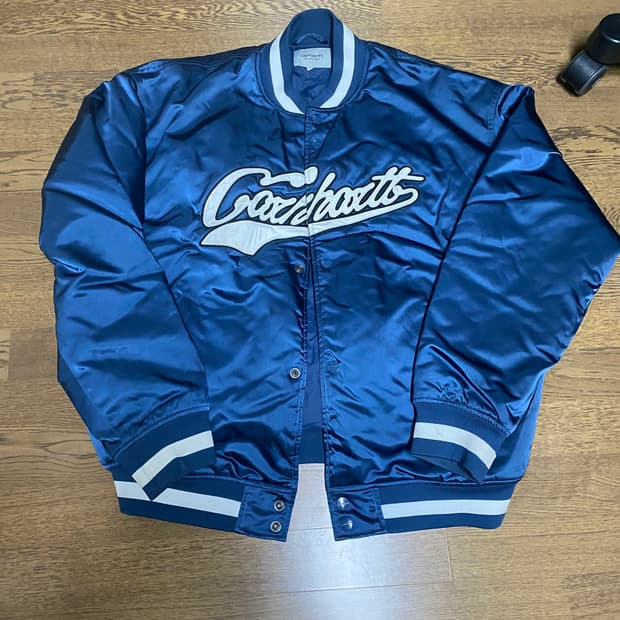 칼하트 wip 바시티자켓 네이비 xl