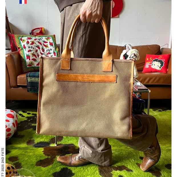 Old Paul Smith Leather Canvas Tote Bag