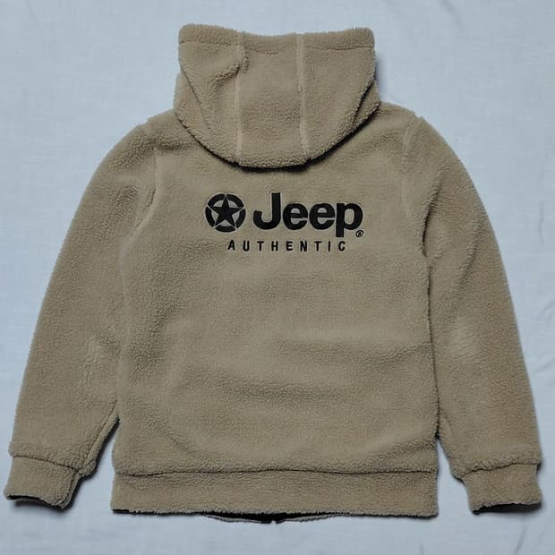 Jeep 양면 후드집업 S(90) 베이지 (무료배송)