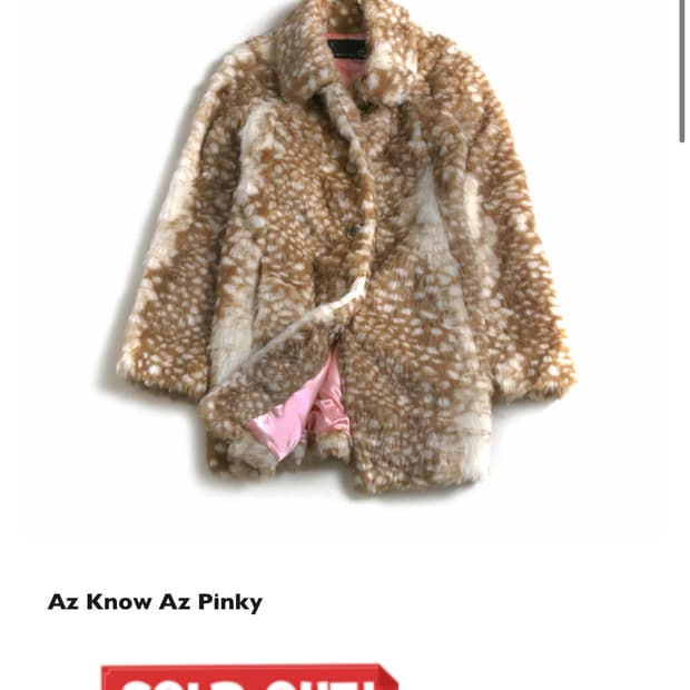 As know as pinky 일본빈티지 퍼 코트