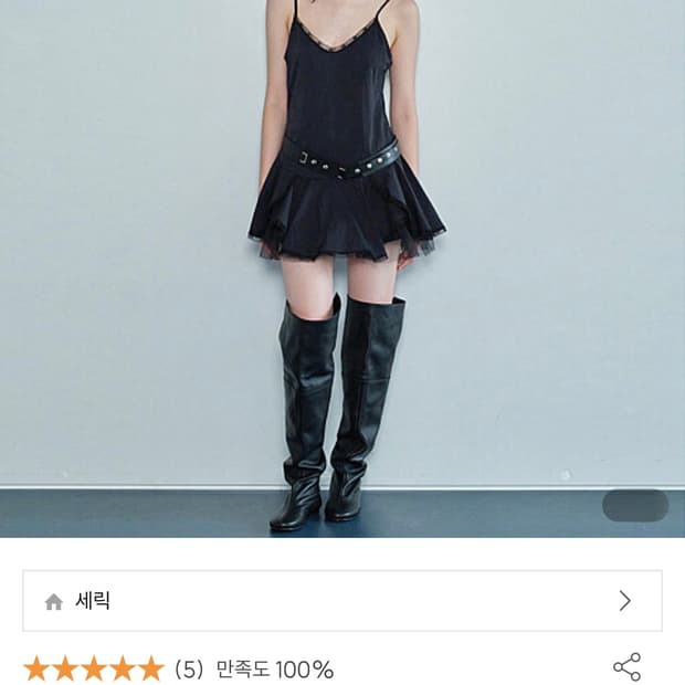 CERRIC LACE FRII DRESS / BLACK