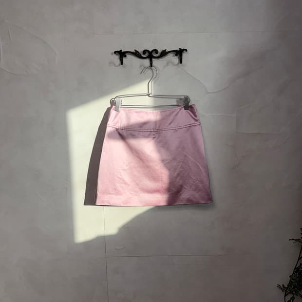 & Other Stories pink satin mini skirt