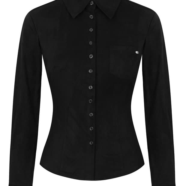 페일제이드 베이직 스웨이드 셔츠 블랙 새상품