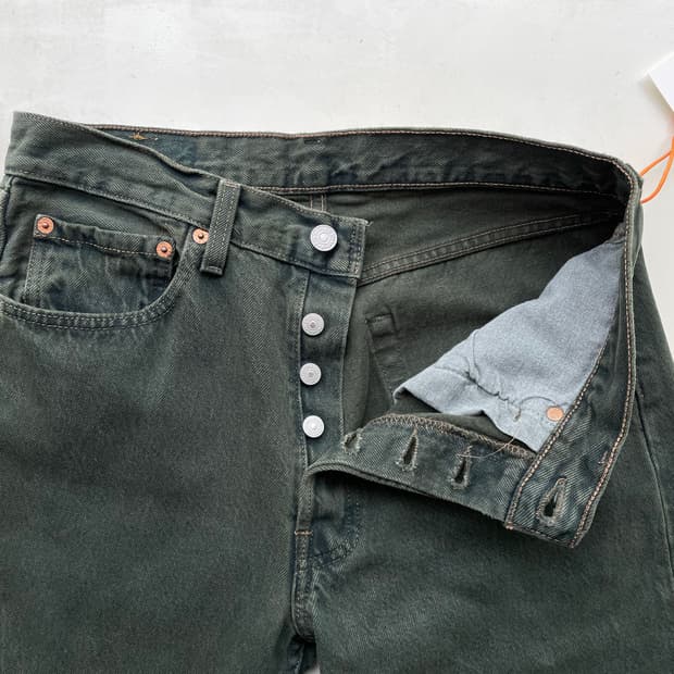 90‘s USA Levi’s 501 Dark Green 31 x 30