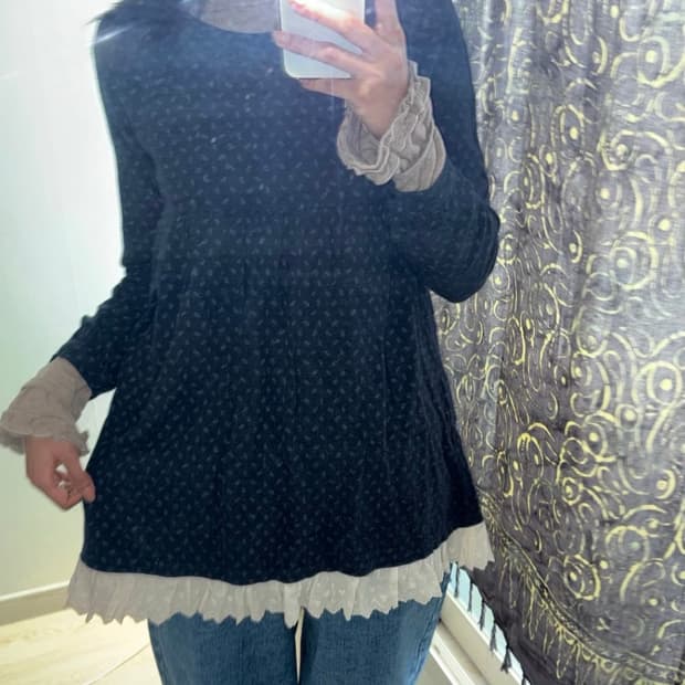 FURFUR 모리걸 페어리 너드 레이어드 원피스