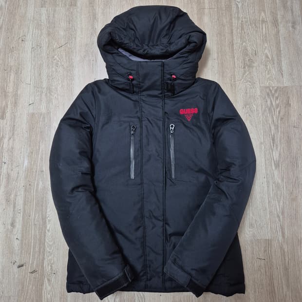 게스 LA-CA 여성 덕다운 후드 헤비 패딩 점퍼 XS(85)