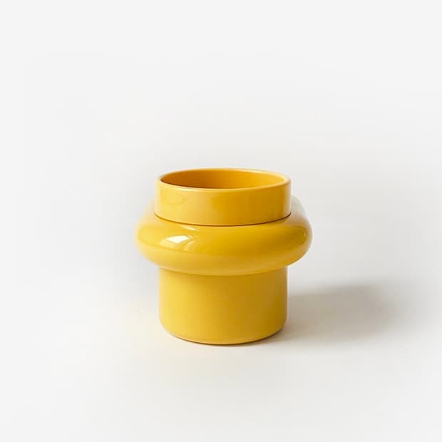 Vintage hewi toothbrush holder─yellow