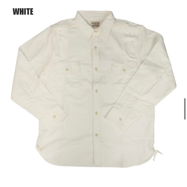 [2xl]페로우즈 샴브레이 화이트 새상품 판매.