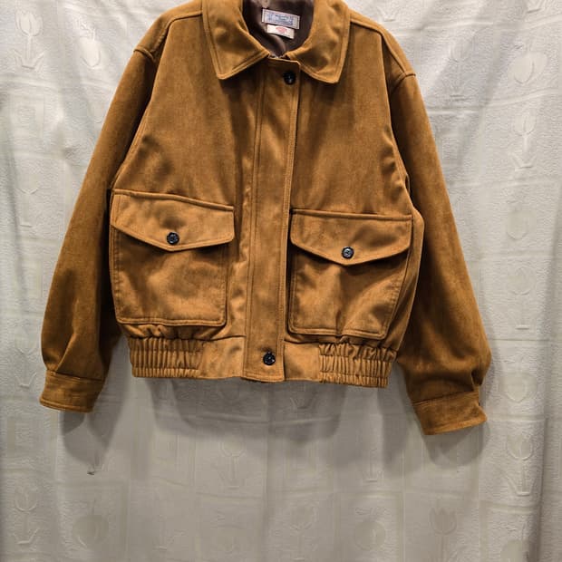 웬즈데이오아시스 스웨이드 프렌치 블루종 자켓 프리사이즈