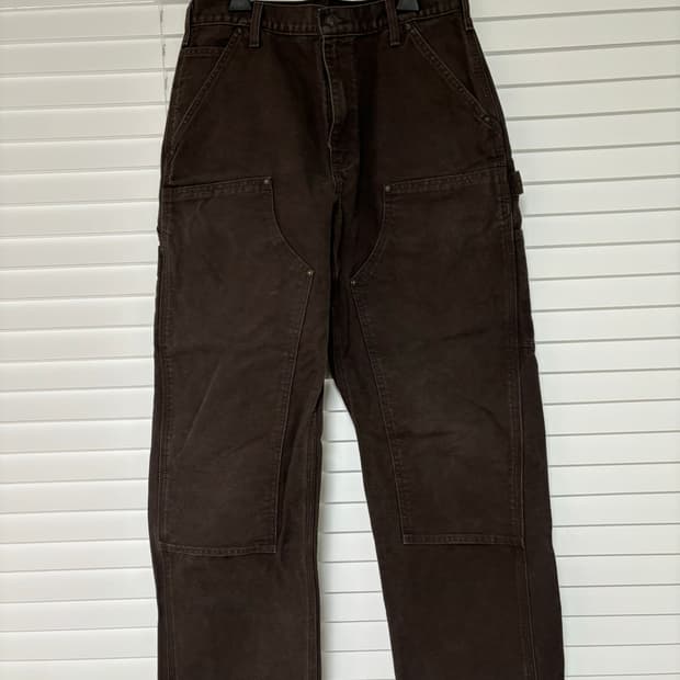 칼하트 더블니 브라운 33x30