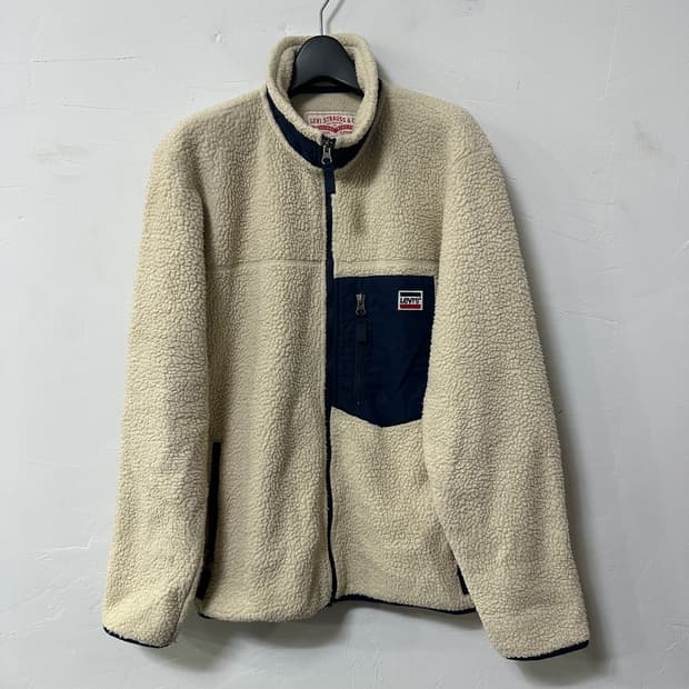 (M) 리바이스 아이보리 양털 플리스 자켓