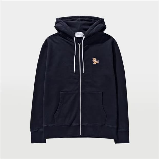 메종키츠네 칠렉스 폭스 패치 후드 집업 블랙 XL