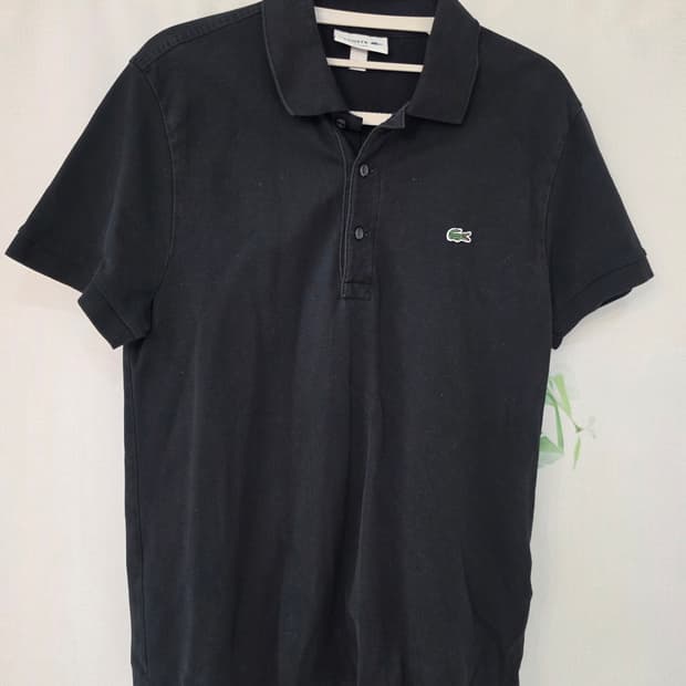 95)라코스테 블랙 반팔 폴로티셔츠
