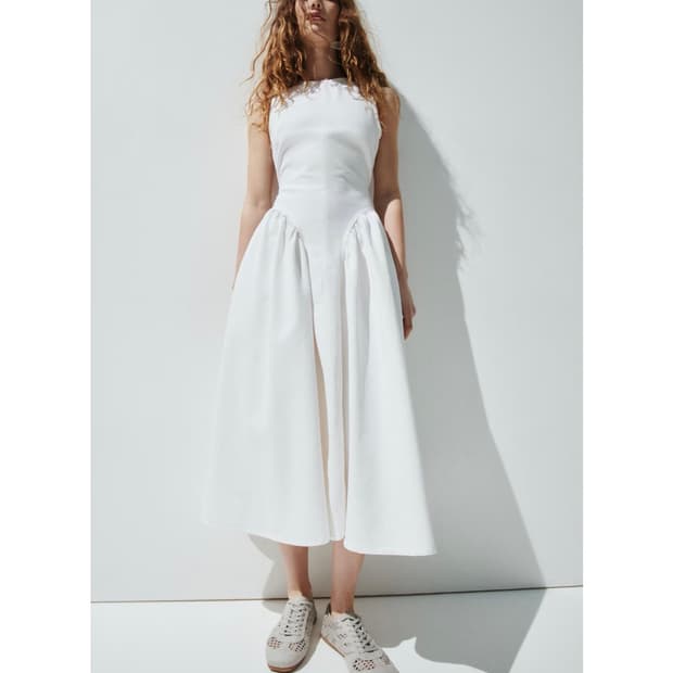 오픈백 데님 드레스