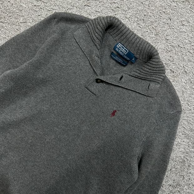 [90] 폴로 반버튼니트