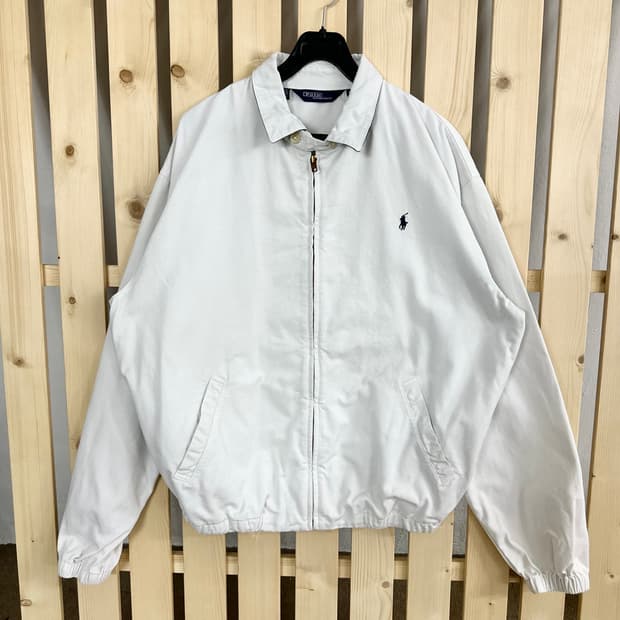 (L) 폴로 랄프로렌 아이보리 스윙톱 블루종 자켓 점퍼