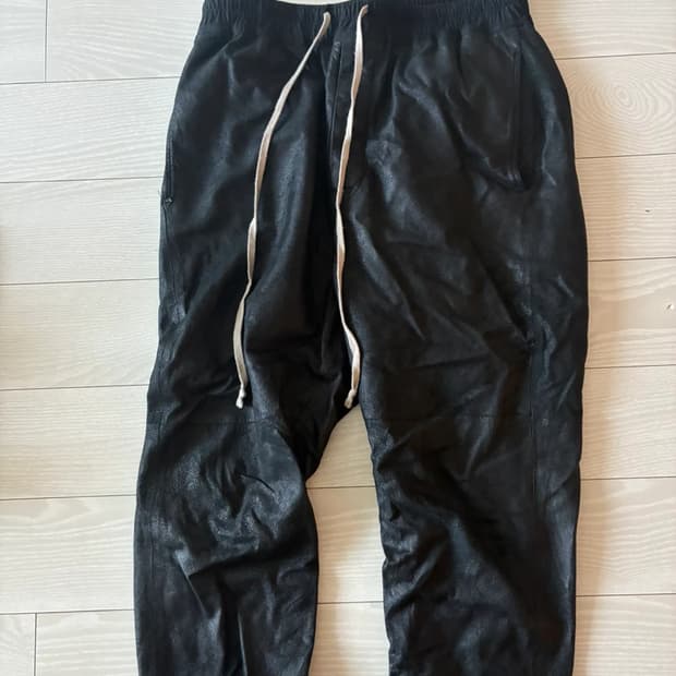 릭오웬스 크롭 레더팬츠