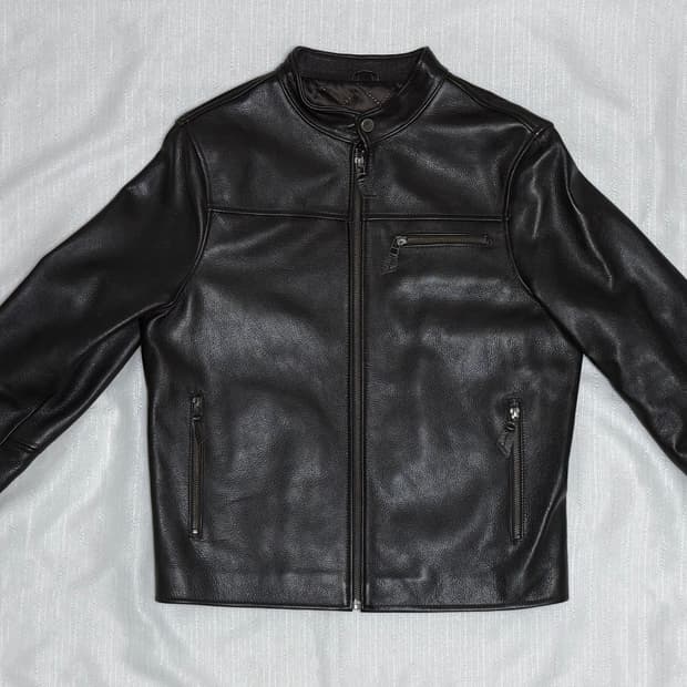 [배송비 포함] 바이커가죽 소가죽자켓 레더자켓 빈티지가죽
