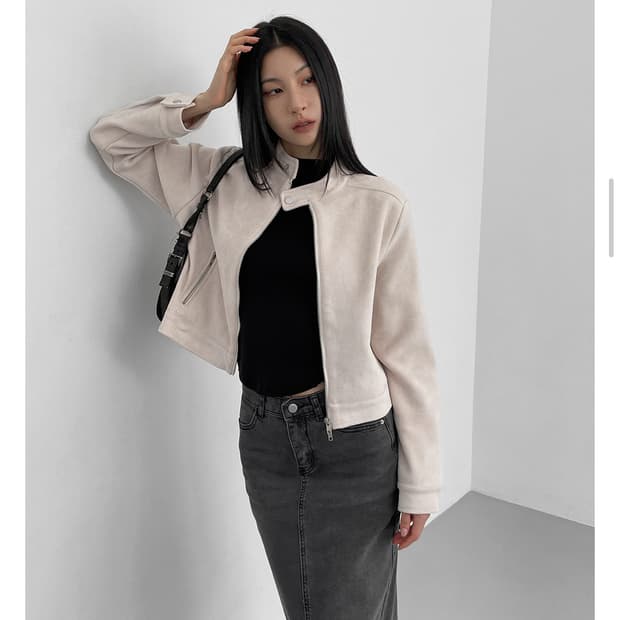 블랙업 월너트 스웨이드 자켓