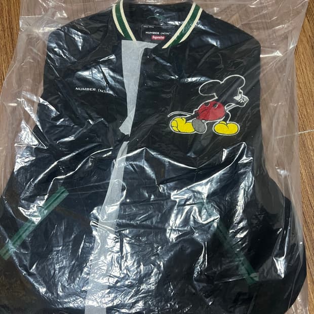슈프림 넘버나인 25fw 바시티 자켓 xl 그린
