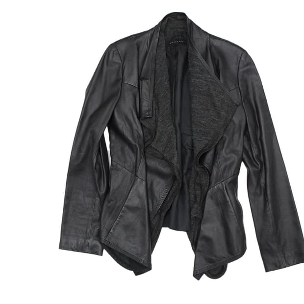 2000s Japan 드레이프 램스킨 레더 자켓